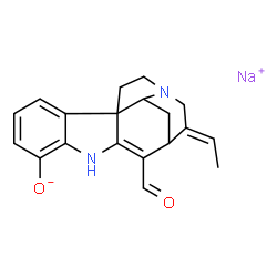 ChemSpider 2D Image | Sodium (19E)-17-oxo-2,16-didehydrocur-19-en-12-olate | C19H19N2NaO2