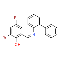 ChemSpider 2D Image | 2-[(Z)-(2-Biphenylylimino)methyl]-4,6-dibromophenol | C19H13Br2NO