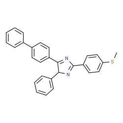 ChemSpider 2D Image | 5-(4-Biphenylyl)-2-[4-(methylsulfanyl)phenyl]-4-phenyl-4H-imidazole | C28H22N2S