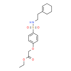ChemSpider 2D Image | Ethyl (4-{[2-(1-cyclohexen-1-yl)ethyl]sulfamoyl}phenoxy)acetate | C18H25NO5S