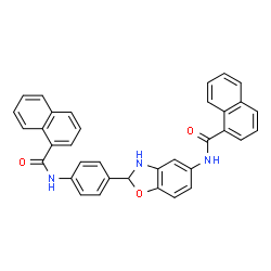 ChemSpider 2D Image | N-{4-[5-(1-Naphthoylamino)-2,3-dihydro-1,3-benzoxazol-2-yl]phenyl}-1-naphthamide | C35H25N3O3
