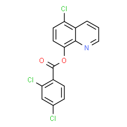 ChemSpider 2D Image | 5-Chloro-8-quinolinyl 2,4-dichlorobenzoate | C16H8Cl3NO2