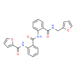 ChemSpider 2D Image | N-[2-({2-[(2-Furylmethyl)carbamoyl]phenyl}carbamoyl)phenyl]-2-furamide | C24H19N3O5