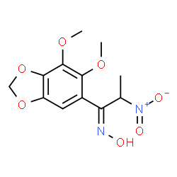 ChemSpider 2D Image | (1Z)-1-(6,7-Dimethoxy-1,3-benzodioxol-5-yl)-N-hydroxy-2-nitro-1-propanimine | C12H14N2O7