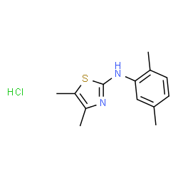 ChemSpider 2D Image | N-(2,5-Dimethylphenyl)-4,5-dimethyl-1,3-thiazol-2-amine hydrochloride (1:1) | C13H17ClN2S