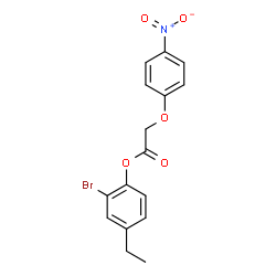 ChemSpider 2D Image | 2-Bromo-4-ethylphenyl (4-nitrophenoxy)acetate | C16H14BrNO5