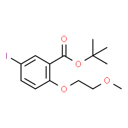 ChemSpider 2D Image | 2-Methyl-2-propanyl 5-iodo-2-(2-methoxyethoxy)benzoate | C14H19IO4
