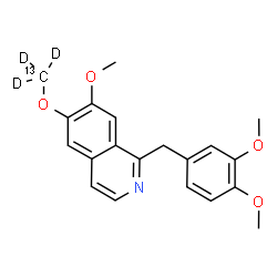 ChemSpider 2D Image | 1-(3,4-Dimethoxybenzyl)-7-methoxy-6-[(~13~C,~2~H_3_)methyloxy]isoquinoline | C1913CH18D3NO4