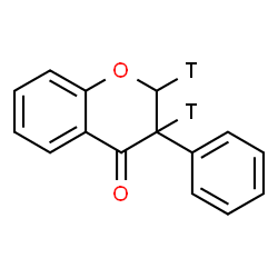 ChemSpider 2D Image | 3-Phenyl(2,3-~3~H_2_)-2,3-dihydro-4H-chromen-4-one | C15H10T2O2