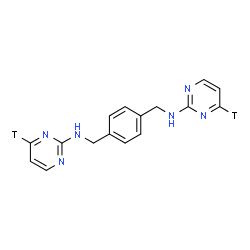 ChemSpider 2D Image | N,N'-[1,4-Phenylenebis(methylene)]di[2-(4-~3~H)pyrimidinamine] | C16H14T2N6
