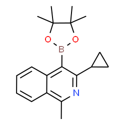 ChemSpider 2D Image | 3-Cyclopropyl-1-methyl-4-(4,4,5,5-tetramethyl-1,3,2-dioxaborolan-2-yl)isoquinoline | C19H24BNO2