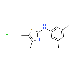 ChemSpider 2D Image | N-(3,5-Dimethylphenyl)-4,5-dimethyl-1,3-thiazol-2-amine hydrochloride (1:1) | C13H17ClN2S