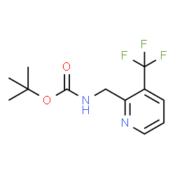 ChemSpider 2D Image | tert-butyl N-{[3-(trifluoromethyl)pyridin-2-yl]methyl}carbamate | C12H15F3N2O2