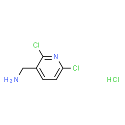 ChemSpider 2D Image | 1-(2,6-Dichloro-3-pyridinyl)methanamine hydrochloride (1:1) | C6H7Cl3N2