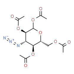 ChemSpider 2D Image | 1,2,4,6-Tetra-O-acetyl-3-azido-3-deoxy-D-glucopyranose | C14H19N3O9