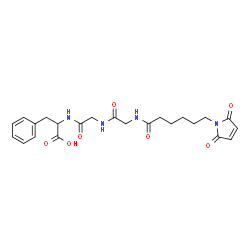 ChemSpider 2D Image | N-[6-(2,5-Dioxo-2,5-dihydro-1H-pyrrol-1-yl)hexanoyl]glycylglycylphenylalanine | C23H28N4O7