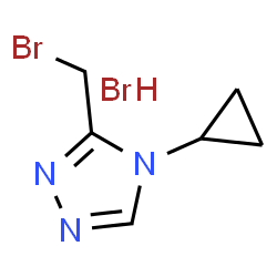 ChemSpider 2D Image | 3-(Bromomethyl)-4-cyclopropyl-4H-1,2,4-triazole hydrobromide (1:1) | C6H9Br2N3