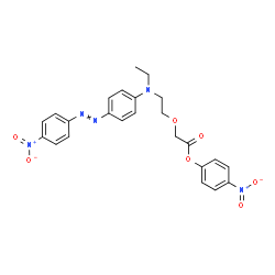 ChemSpider 2D Image | 4-Nitrophenyl [2-(ethyl{4-[(4-nitrophenyl)diazenyl]phenyl}amino)ethoxy]acetate | C24H23N5O7