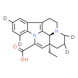 ChemSpider 2D Image | (3alpha,16alpha)-(10,12,18,19-~2~H_4_)Eburnamenine-14-carboxylic acid | C20H18D4N2O2