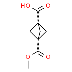 ChemSpider 2D Image | 3-(Methoxycarbonyl)bicyclo[1.1.1]pentane-1-carboxylic acid | C8H10O4