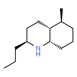 ChemSpider 2D Image | (2S,4aR,5S,8aS)-5-Methyl-2-propyldecahydroquinoline | C13H25N