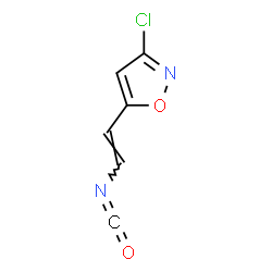 ChemSpider 2D Image | 3-Chloro-5-[(E)-2-isocyanatovinyl]-1,2-oxazole | C6H3ClN2O2