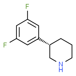 ChemSpider 2D Image | (3S)-3-(3,5-Difluorophenyl)piperidine | C11H13F2N