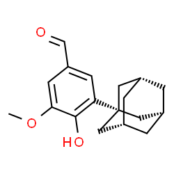 ChemSpider 2D Image | 3-[(3s,5s,7s)-Adamantan-1-yl]-4-hydroxy-5-methoxybenzaldehyde | C18H22O3