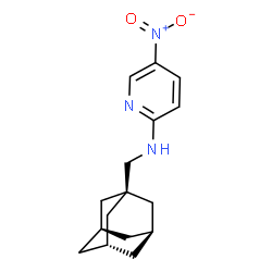 ChemSpider 2D Image | N-[(3s,5s,7s)-Adamantan-1-ylmethyl]-5-nitro-2-pyridinamine | C16H21N3O2