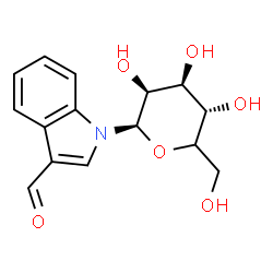 ChemSpider 2D Image | 1-[(5xi)-beta-D-lyxo-Hexopyranosyl]-1H-indole-3-carbaldehyde | C15H17NO6