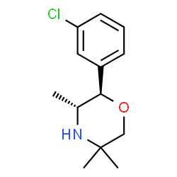 ChemSpider 2D Image | (2R,3R)-2-(3-Chlorophenyl)-3,5,5-trimethylmorpholine | C13H18ClNO