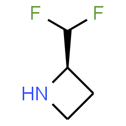 ChemSpider 2D Image | (2R)-2-(Difluoromethyl)azetidine | C4H7F2N