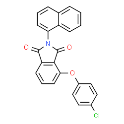 ChemSpider 2D Image | 4-(4-Chlorophenoxy)-2-(1-naphthyl)-1H-isoindole-1,3(2H)-dione | C24H14ClNO3