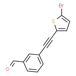 ChemSpider 2D Image | 3-[(5-Bromo-2-thienyl)ethynyl]benzaldehyde | C13H7BrOS