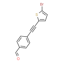 ChemSpider 2D Image | 4-[(5-Bromo-2-thienyl)ethynyl]benzaldehyde | C13H7BrOS