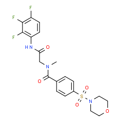 ChemSpider 2D Image | N-Methyl-4-(4-morpholinylsulfonyl)-N-{2-oxo-2-[(2,3,4-trifluorophenyl)amino]ethyl}benzamide | C20H20F3N3O5S