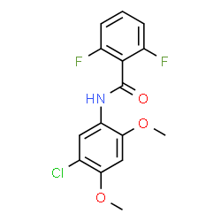 ChemSpider 2D Image | N-(5-Chloro-2,4-dimethoxyphenyl)-2,6-difluorobenzamide | C15H12ClF2NO3