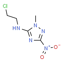 ChemSpider 2D Image | N-(2-Chloroethyl)-1-methyl-3-nitro-1H-1,2,4-triazol-5-amine | C5H8ClN5O2