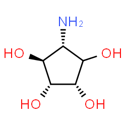 ChemSpider 2D Image | (1S,2R,3S)-5-Amino-1,2,3,4-cyclopentanetetrol | C5H11NO4