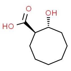 ChemSpider 2D Image | (1R,2R)-2-Hydroxycyclooctanecarboxylic acid | C9H16O3