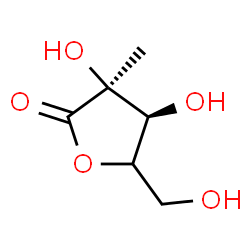 ChemSpider 2D Image | (3S,4S)-3,4-Dihydroxy-5-(hydroxymethyl)-3-methyldihydro-2(3H)-furanone (non-preferred name) | C6H10O5