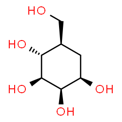 ChemSpider 2D Image | (1R,2R,3S,4R,5R)-5-(Hydroxymethyl)-1,2,3,4-cyclohexanetetrol | C7H14O5
