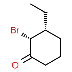 ChemSpider 2D Image | (2R,3R)-2-Bromo-3-ethylcyclohexanone | C8H13BrO