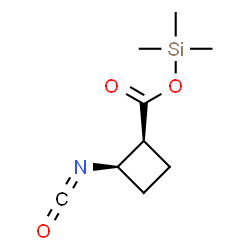 ChemSpider 2D Image | Trimethylsilyl (1S,2R)-2-isocyanatocyclobutanecarboxylate | C9H15NO3Si