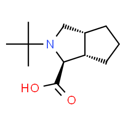 ChemSpider 2D Image | (1S,3aR,6aS)-2-(2-Methyl-2-propanyl)octahydrocyclopenta[c]pyrrole-1-carboxylic acid | C12H21NO2