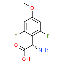 ChemSpider 2D Image | (2S)-Amino(2,6-difluoro-4-methoxyphenyl)acetic acid | C9H9F2NO3