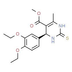 ChemSpider 2D Image | Methyl (4S)-4-(3,4-diethoxyphenyl)-6-methyl-2-thioxo-1,2,3,4-tetrahydro-5-pyrimidinecarboxylate | C17H22N2O4S