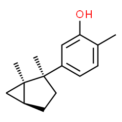 ChemSpider 2D Image | 5-[(1R,2S,5S)-1,2-Dimethylbicyclo[3.1.0]hex-2-yl]-2-methylphenol | C15H20O