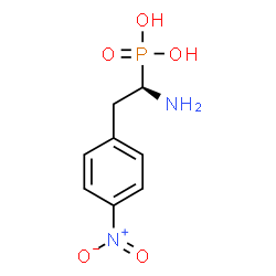 ChemSpider 2D Image | [(1R)-1-Amino-2-(4-nitrophenyl)ethyl]phosphonic acid | C8H11N2O5P