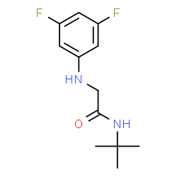 ChemSpider 2D Image | N~2~-(3,5-Difluorophenyl)-N-(2-methyl-2-propanyl)glycinamide | C12H16F2N2O